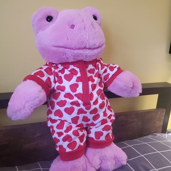 Build A Bear Pink Spring Frog with Heart Sleeper NWT - Picture 2 of 4